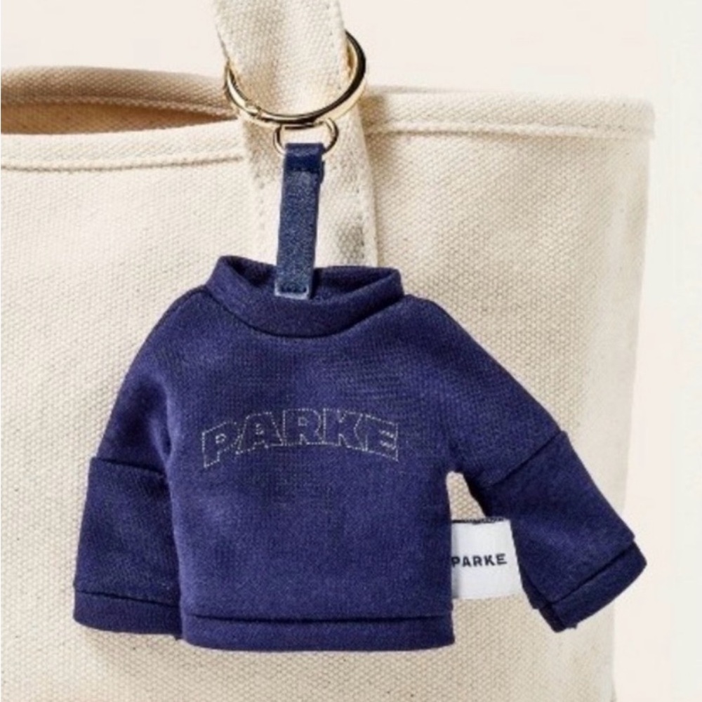 PARKE X TARGET Navy Mini Sweatshirt Bag Charm Keychain